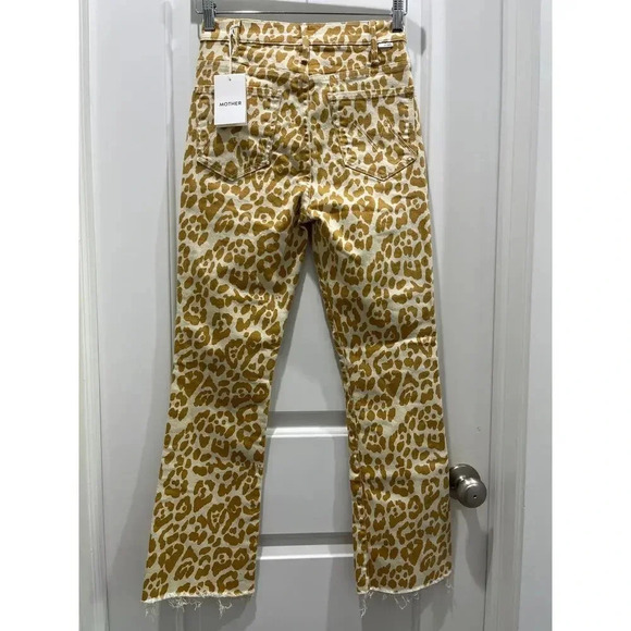 NWT Mother The Hustler Ankle Fray Prowl Animal Print High Rise Denim Jeans Sz 27 - Picture 7 of 9